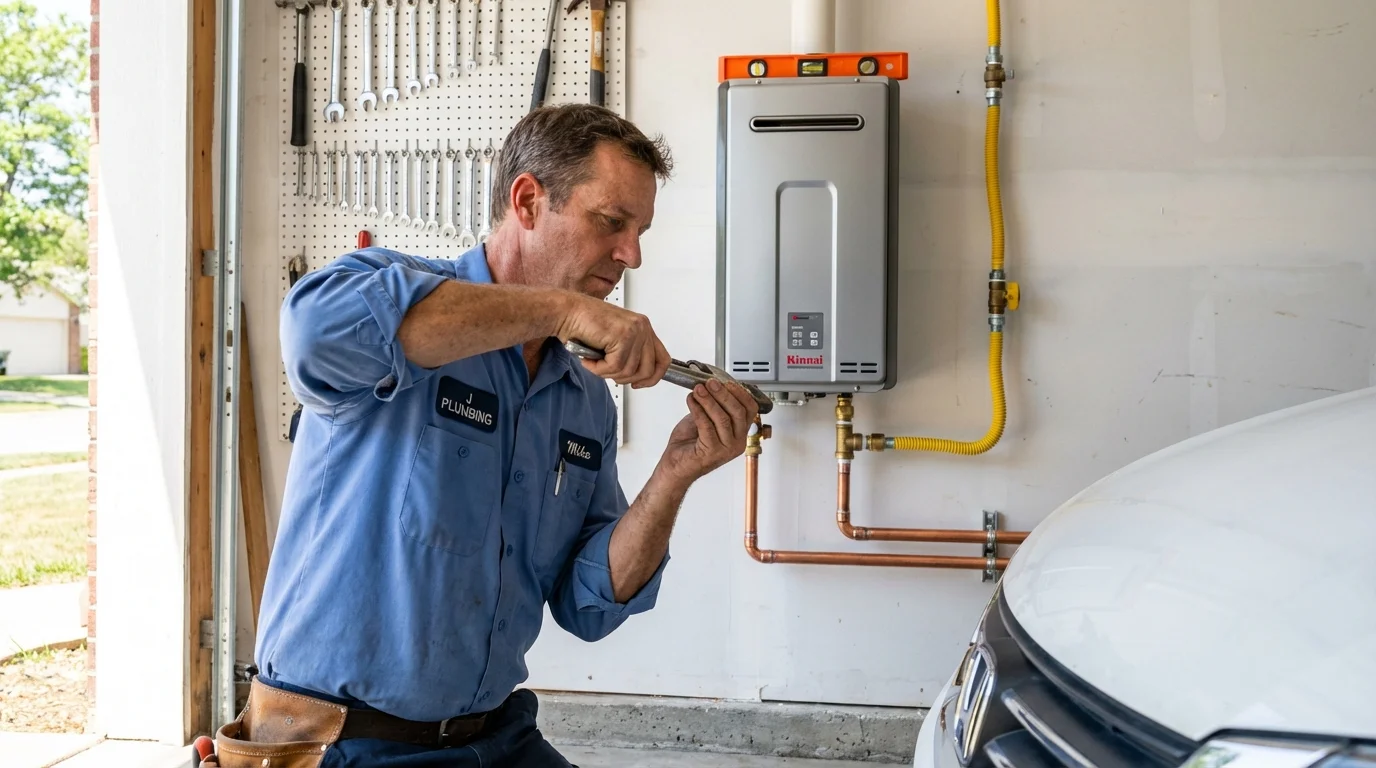 Tankless water heater installation by a Johns Plumbing LLC plumber in Milaca